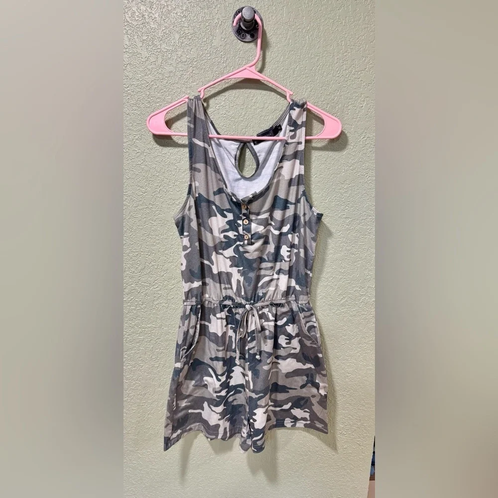 Camouflage Sleeveless Romper